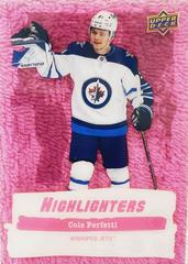 Cole Perfetti [Pink] Hockey Cards 2022 Upper Deck Highlighters Prices