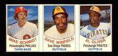 Al Oliver, Dave Winfield, Mike Schmidt [Hand Cut Panel] Baseball Cards 1977 Hostess Prices
