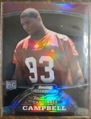 Calais Campbell [Black Refractor] #14 Football Cards 2008 Bowman Sterling Prices