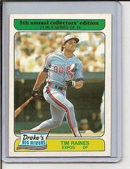 Tim Raines Baseball Cards 1985 Drake's Prices