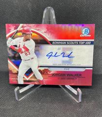 Jordan Walker [Autograph Red] #BTP-5 Baseball Cards 2023 Bowman Scouts Top 100 Prices
