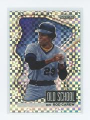 Rod Carew [Power Plaid Prizm] #OS-9 Baseball Cards 2022 Panini Prizm Old School Prices