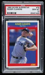 Roger Clemens #79 Baseball Cards 1990 Score Superstars Prices