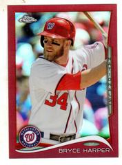 Bryce Harper [Batting Red Refractor] #150 Baseball Cards 2014 Topps Chrome Prices
