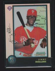 Jimmy Rollins [Refractor] #181 Baseball Cards 1998 Bowman Chrome International Prices