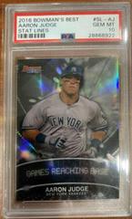 Aaron Judge Baseball Cards 2016 Bowman's Best Stat Lines Prices