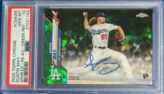 Dustin May [Green Refractor] Baseball Cards 2020 Topps Chrome Sapphire Rookie Autograph Prices