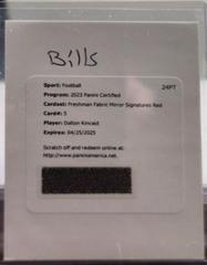 Dalton Kincaid [Red] #FFMS-5 Football Cards 2023 Panini Certified Freshman Fabric Mirror Signatures Prices