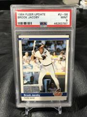 Brook Jacoby #U-56 Baseball Cards 1984 Fleer Update Prices