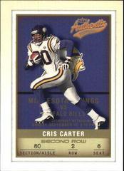 Cris Carter [Second Row] #37 Football Cards 2002 Fleer Authentix Prices