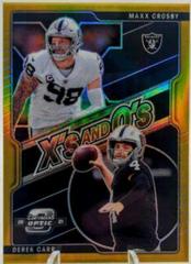 Derek Carr, Maxx Crosby [Gold] Football Cards 2021 Panini Contenders Optic Xs and Os Prices