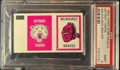 Detroit Tigers [Milwaukee Braves] Baseball Cards 1962 Topps Stamp Panels Prices