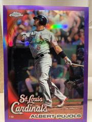 Albert Pujols [Purple Refractor] #32 Baseball Cards 2010 Topps Chrome Prices