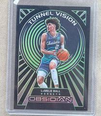LaMelo Ball [Green] #1 Basketball Cards 2021 Panini Obsidian Tunnel Vision Prices