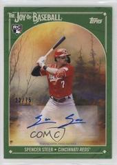 Spencer Steer [Autograph Sap Green] #3 Baseball Cards 2023 Topps X Bob Ross The Joy Of Prices