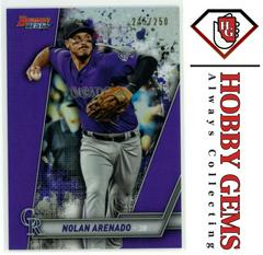 Nolan Arenado [Purple Refractor] #5 Baseball Cards 2019 Bowman's Best Prices