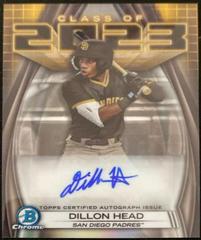 Dillon Head Baseball Cards 2023 Bowman Draft Class of Autographs Prices