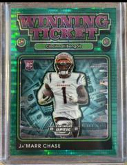 Ja'Marr Chase [Green Pulsar] #WT25 Football Cards 2021 Panini Contenders Optic Winning Ticket Prices