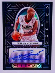 Derrick Coleman [Purple] #AUR-DCO Basketball Cards 2021 Panini Obsidian Aurora Autographs Prices