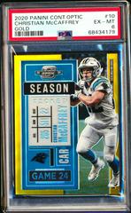 Christian McCaffrey [Gold] #10 Football Cards 2020 Panini Contenders Optic Prices