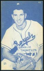 Charlie Thompson [Blue Tint] #40 Baseball Cards 1953 Canadian Exhibits Prices