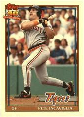 Pete Incaviglia Baseball Cards 1991 Topps Traded Tiffany Prices
