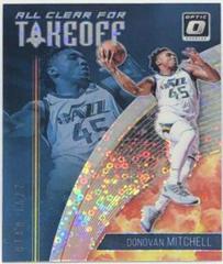 Donovan Mitchell [Fast Break Holo] #12 Basketball Cards 2018 Panini Donruss Optic All Clear for Takeoff Prices