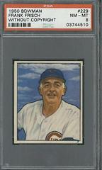 Frank Frisch [Without Copyright] #229 Baseball Cards 1950 Bowman Prices