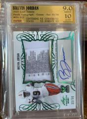 Brevin Jordan [Green] Football Cards 2021 Leaf Trinity Patch Autographs Prices
