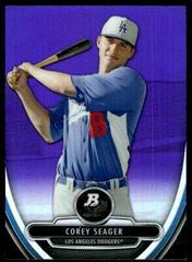 Corey Seager [Purple Refractor] #41 Baseball Cards 2013 Bowman Platinum Chrome Prospects Prices