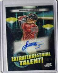 Andres Gimenez [Black Eclipse] Baseball Cards 2023 Topps Cosmic Chrome Extraterrestrial Talent Autographs Prices