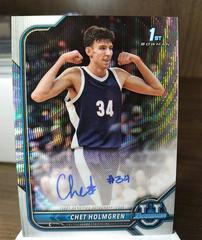 Chet Holmgren [Lava Refractor] Basketball Cards 2021 Bowman University Chrome Autographs Prices
