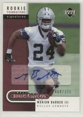 Marion Barber [Autograph] Football Cards 2005 Upper Deck Foundations Prices
