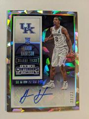 Aaron Harrison [Autograph Cracked Ice Ticket] #101 Basketball Cards 2015 Panini Contenders Draft Picks Prices