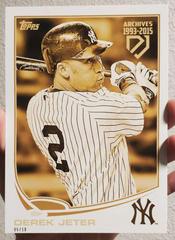 Derek Jeter [Sliding 5x7 Gold] Baseball Cards 2017 Topps Archives Prices