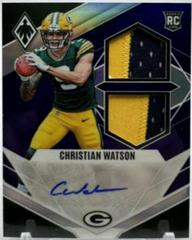 Christian Watson [Prime Blue] Football Cards 2022 Panini Phoenix RPS Rookie Auto Dual Jersey Prices