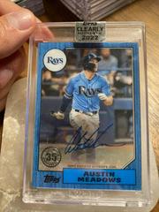 Austin Meadows [Blue] Baseball Cards 2022 Topps Clearly Authentic 1987 Autographs Prices