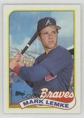 Mark Lemke #327 Baseball Cards 1989 Topps Prices