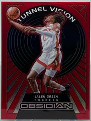 Jalen Green [Red Flood] #9 Basketball Cards 2021 Panini Obsidian Tunnel Vision Prices
