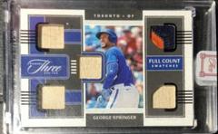 George Springer [Black] #FCS-GS Baseball Cards 2022 Panini Three and Two Full Count Swatches Prices