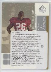Thomas Jones #TJ Football Cards 2000 SP Authentic Sign of the Times Prices