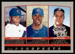 Prospects [Brown, Patterson, Berkman] #102 Baseball Cards 2000 Topps Opening Day Prices