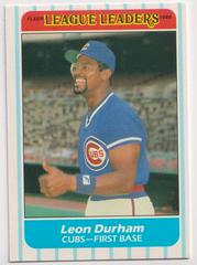 Leon Durham Baseball Cards 1986 Fleer League Leaders Prices