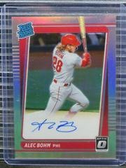 Alec Bohm [Holo] #RRS-AB Baseball Cards 2021 Panini Donruss Optic Rated Rookie Signatures Prices