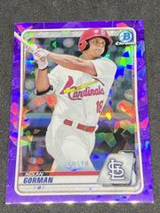 Nolan Gorman [Purple] #BCP-66 Baseball Cards 2020 Bowman Sapphire Prices