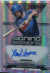 Thomas Saggese #SS-TS Baseball Cards 2021 Panini Prizm Draft Picks Signing Sessions Autographs Prices