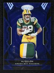 AJ Dillon [Blue] #MM-AD Football Cards 2022 Panini Certified Materials Mirror Prices