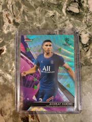 Achraf Hakimi [Aqua] Soccer Cards 2021 Topps Finest UEFA Champions League Prices