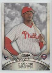 Domonic Brown [Refractor] #36 Baseball Cards 2010 Bowman Sterling Prices