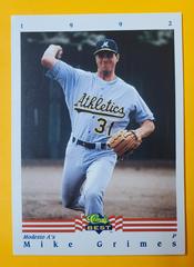 Mike Grimes Baseball Cards 1992 Classic Game Prices